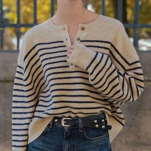 Zara Striped Knit Sweater - size L - NWT